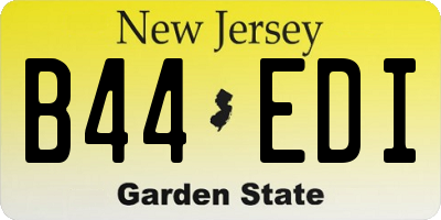 NJ license plate B44EDI