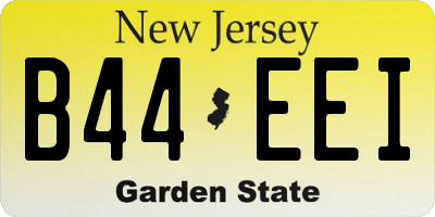 NJ license plate B44EEI