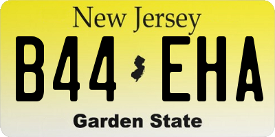 NJ license plate B44EHA
