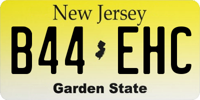 NJ license plate B44EHC