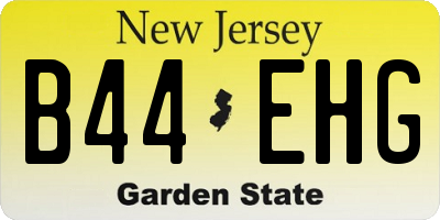 NJ license plate B44EHG