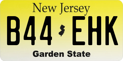 NJ license plate B44EHK
