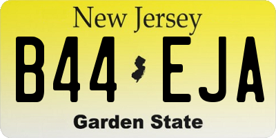 NJ license plate B44EJA