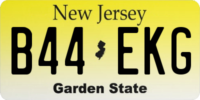 NJ license plate B44EKG