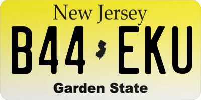 NJ license plate B44EKU