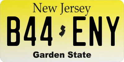 NJ license plate B44ENY