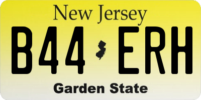 NJ license plate B44ERH