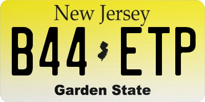 NJ license plate B44ETP