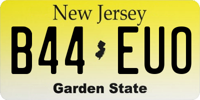 NJ license plate B44EUO