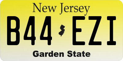 NJ license plate B44EZI