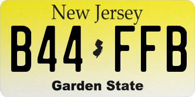 NJ license plate B44FFB