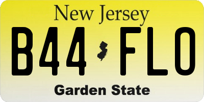 NJ license plate B44FLO
