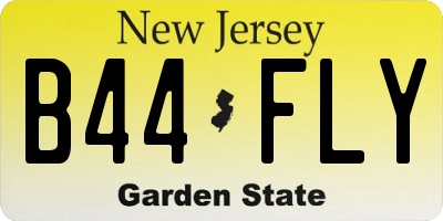 NJ license plate B44FLY