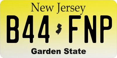 NJ license plate B44FNP