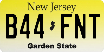 NJ license plate B44FNT