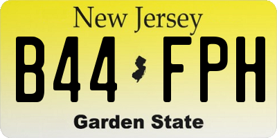 NJ license plate B44FPH