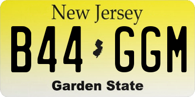 NJ license plate B44GGM