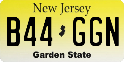 NJ license plate B44GGN