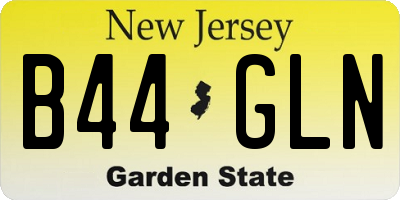 NJ license plate B44GLN