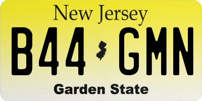 NJ license plate B44GMN