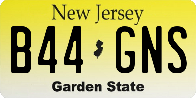 NJ license plate B44GNS
