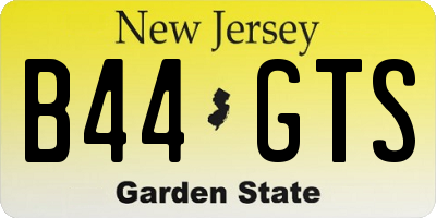 NJ license plate B44GTS