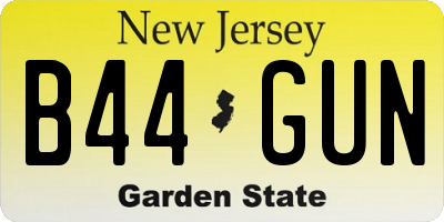 NJ license plate B44GUN