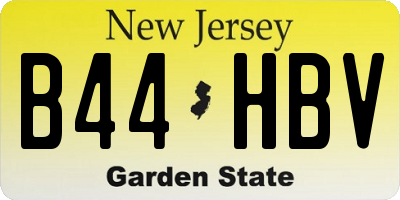 NJ license plate B44HBV