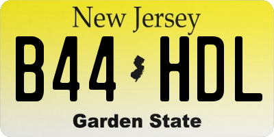 NJ license plate B44HDL