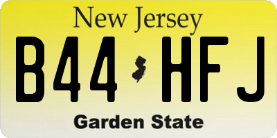 NJ license plate B44HFJ