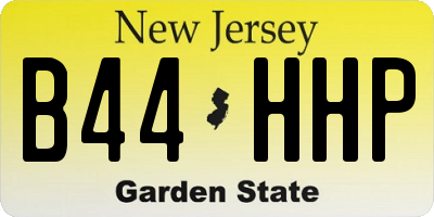 NJ license plate B44HHP