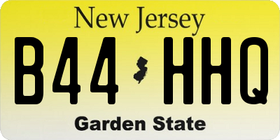 NJ license plate B44HHQ