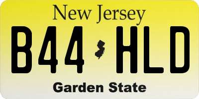 NJ license plate B44HLD