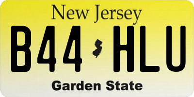 NJ license plate B44HLU