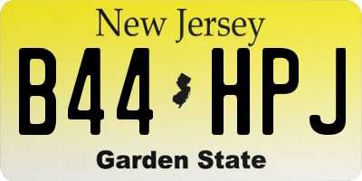 NJ license plate B44HPJ