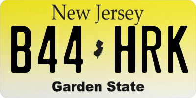 NJ license plate B44HRK