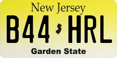 NJ license plate B44HRL