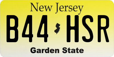 NJ license plate B44HSR