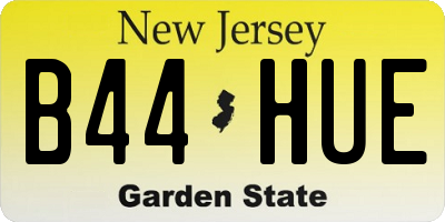 NJ license plate B44HUE