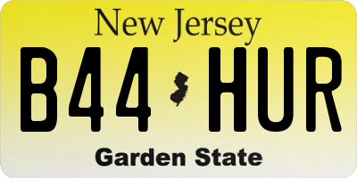 NJ license plate B44HUR