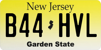 NJ license plate B44HVL