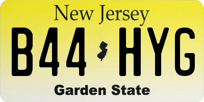 NJ license plate B44HYG