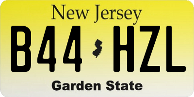 NJ license plate B44HZL