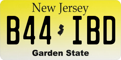 NJ license plate B44IBD