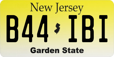 NJ license plate B44IBI