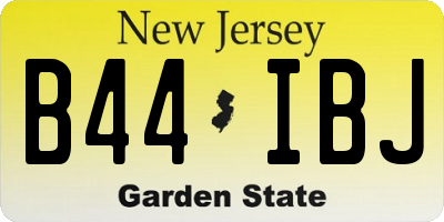 NJ license plate B44IBJ