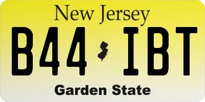 NJ license plate B44IBT