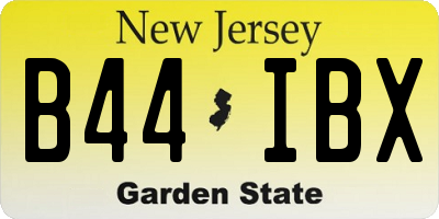 NJ license plate B44IBX