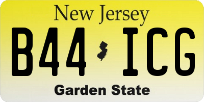 NJ license plate B44ICG
