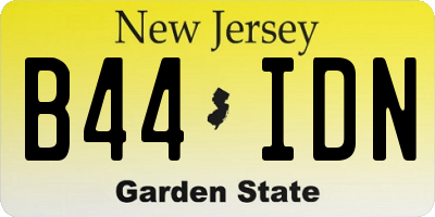 NJ license plate B44IDN